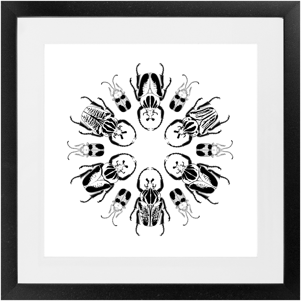 Insects in Radial Symmetry Art Print